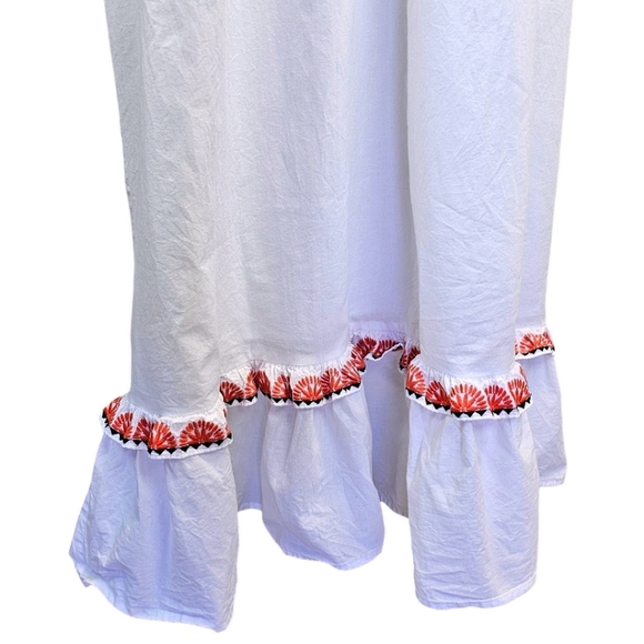 Marie Oliver Cotton Tegan Tank Maxi Dress Sz XS White Boho Chic Beach Vacation - Picture 13 of 16